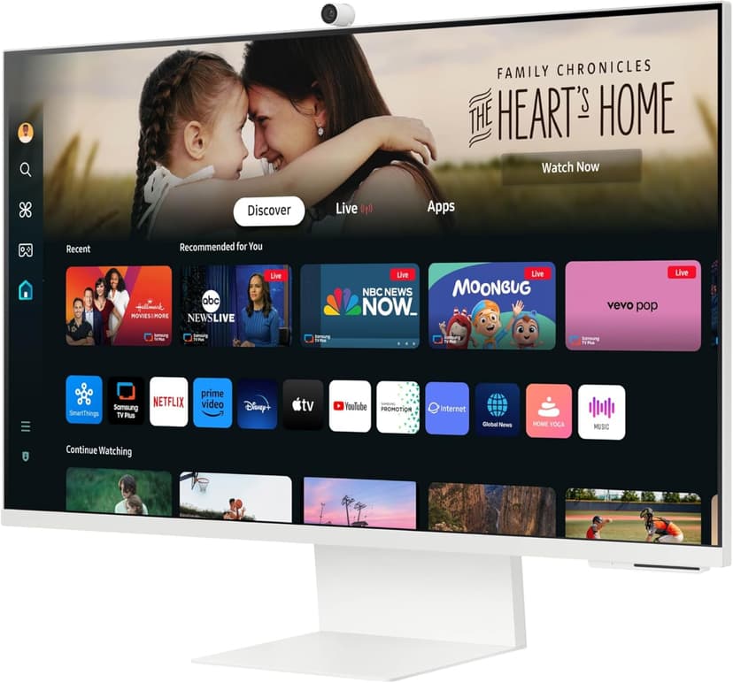 SAMSUNG 32-Inch M8 (M80D) Series 4K UHD Smart Monitor with Streaming TV, Speakers, HDR10+, AI Upscaling, USB-C, Ergonomic Stand, SlimFit Camera, Gaming Hub, LS32DM801UNXZA, 2024