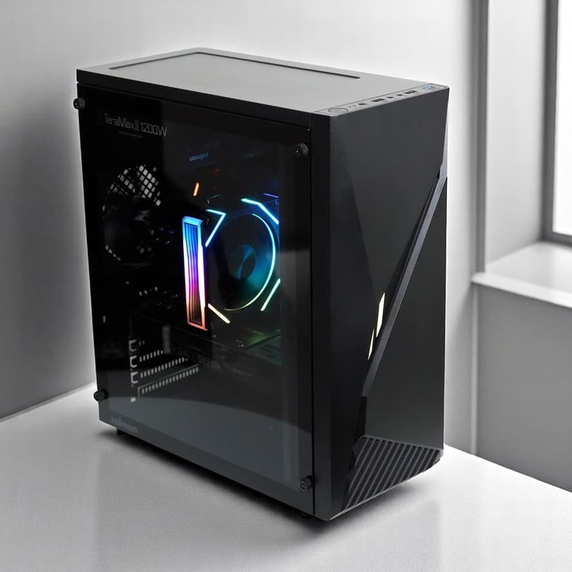Zalman Raven ATX Mid Tower PC Case - RGB Lighting Strip, Full Tinted Tempered Glass Side Panel, 1 x Pre-Installed 120mm Fan, USB 3.0, Desktop Gaming Computer Case