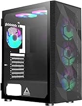 Montech X3 Mesh, 6 Fans - 3x 140mm & 3x 120mm Fixed RGB Lighting Fans, ATX Mid-Tower PC Gaming Case, USB3.0, Door Open Tempered Glass Side Panel, High Airflow, Black