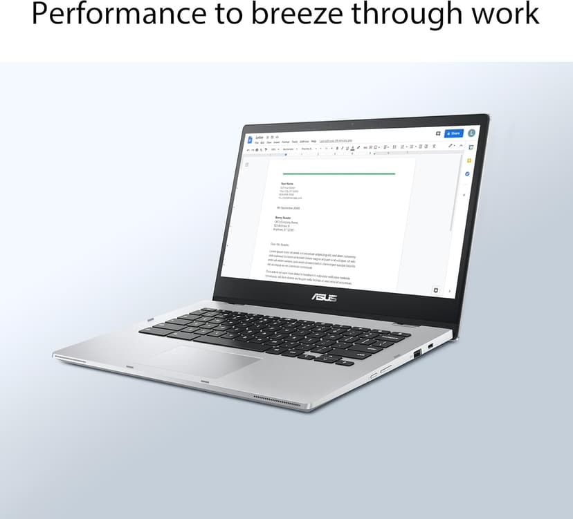 ASUS Chromebook Flip CX1 Convertible Laptop, 14" FHD NanoEdge 360-degree Touchscreen, Intel Celeron N4500 Processor, 128GB eMMC Storage, 8GB RAM, ChromeOS, Transparent Silver, CX1400FKA-AS88FT