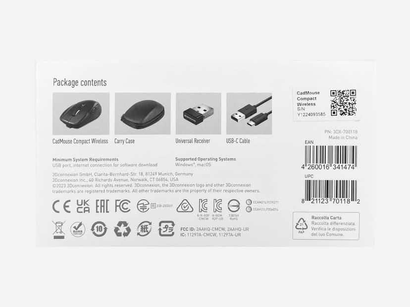 3Dconnexion CadMouse Compact Wireless