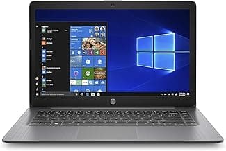 HP Stream 14-inch Laptop, Intel Celeron N4000, 4 GB RAM, 64 GB eMMC, Windows 10 Home in S Mode With Office 365 Personal For 1 Year (14-cb186nr, Brilliant Black) (9MV74UA#ABA)