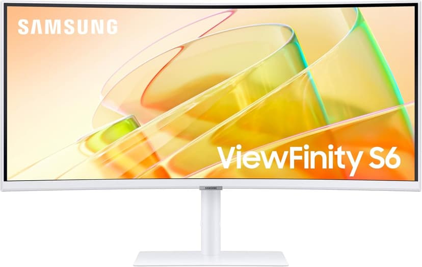 Samsung 34” ViewFinity (S65TC) Series Ultra-WQHD 1000R Curved Computer Monitor, HDR10, 100Hz, AMD FreeSync, Thunderbolt 4, Height Adjustable Stand, Built-in Speakers, Eye Care, LS34C650TANXGO, 2024
