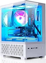 LXZ Desktop PC Computer AMD Ryzen 7-5700G 8 core 3.9GHz, 16G DDR4 RAM, 512GB NVME SSD, Tower Computer with Power Supply 400W for Home and Office (White)