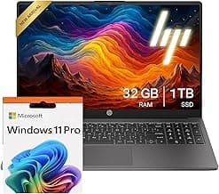 HP 255 G10 Laptop for Home or Work, 32GB RAM, 1TB SSD, 15.6" Full HD, Ryzen 3 7330U (Beat Intel i5-1135G7), HDMI, USB-C, Windows 11 Pro, Business and Fun Ready