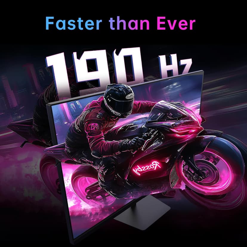 24 Inch 180Hz/190Hz Gaming Monitor, FHD PC Computer Monitor with Fast IPS Panel, HDR400, 133% sRGB, Bluelight Filter, 2 HDMI & 1 DP Port, Compatible Freesync and Wall Mountable, H24F8