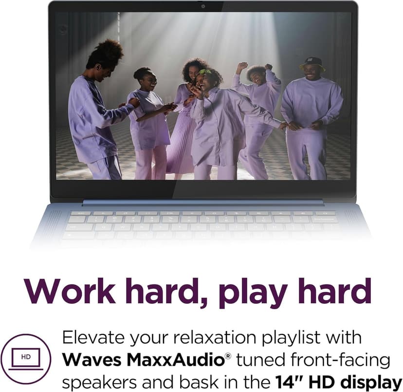 Lenovo IdeaPad Slim 3 Chromebook - 2024 - Lightweight Laptop - Waves MaxxAudio® Speakers - 14" HD Display - HD 720p Camera - 4GB Memory - 64GB Storage - MediaTek Kompanio 520 - Abyss Blue