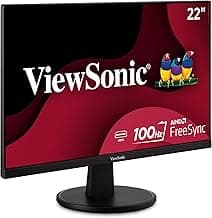 ViewSonic VS2247-MH 22 Inch 1080p Monitor with 100Hz, FreeSync, Thin Bezels, Eye Care, HDMI, VGA Inputs for Home and Office