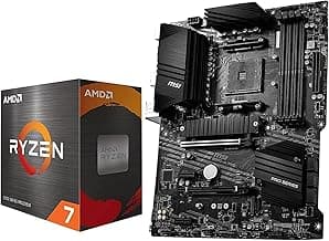 INLAND AMD Ryzen 7 5700X 8-Core 16-Thread Unlocked Desktop Processor with MSI B550-A PRO ProSeries Motherboard (AMD AM4, DDR4, PCIe 4.0, SATA 6Gb/s, M.2, USB 3.2 Gen 2 ATX)