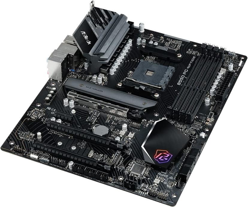 ASRock AMD B550 PG Riptide ATX Motherboard Dual Channel DDR4 4933 MHz AM4 Socket 128 GB SATA3 6.0 Gb/s M.2