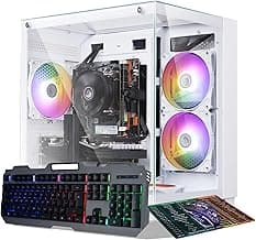 Prebuilt Gaming PC Desktop Computer,Intel Core i7 Desktop,Operating at A Frequency of 3.4-3.9 GHz,RX590 Graphics Card with 8GB GDDR5 Video Memory,16GB RAM, 1TB NVME SSD,WiFi 5.0,RGB Fan x4