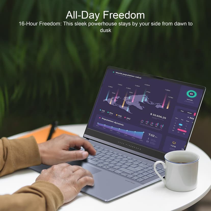 ASUS Vivobook S 15 Laptop, 15.6" 3K 120Hz OLED Display, 16-Cores Ultra 7 155H, Intel Arc Graphics, 16GB RAM, 1TB SSD, RGB Backlit KB, WiFi 6E, Thunderbolt 4, with Lifetime Office, Win 11 Pro