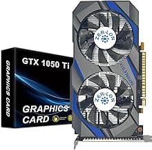 GeForce GTX 1050 Ti Gaming Graphics Card, 4GB GDDR5 128bit 1291MHz DP HDMI DVI-Output GPU, PCI Express 3.0 Support Up to 4K Video Card for Office and PC Gaming