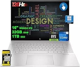HP Envy 16 Laptop for Creator/Designer/Business Pro 16" QHD+ 120Hz Touchscreen (400nits 100% sRGB) Intel 14-core i7-13700H 32GB RAM 1TB SSD RTX 4060 Thunderbolt 4 IR Privacy Camera Win11Pro /ICP Hub