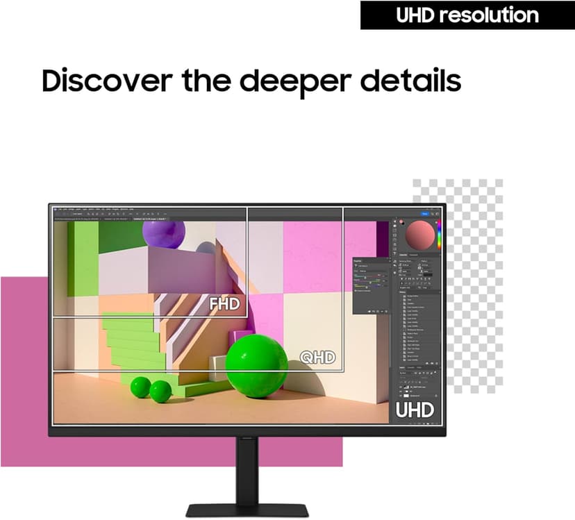 SAMSUNG 32" ViewFinity S7 (S70D) 4K UHD IPS HDR10 High Resolution Monitor, HDMI & DP Port, TUV-Certified, 2025, LS32D700EBNXGO