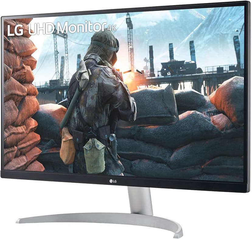 LG 27UP600-W 27" 4K UHD IPS Monitor, DCI-P3 95%, 5ms (GTG), HDMI, VESA DisplayHDR 400, AMD FreeSync, Black Stabilizer, OnScreen Control, Reader Mode, White