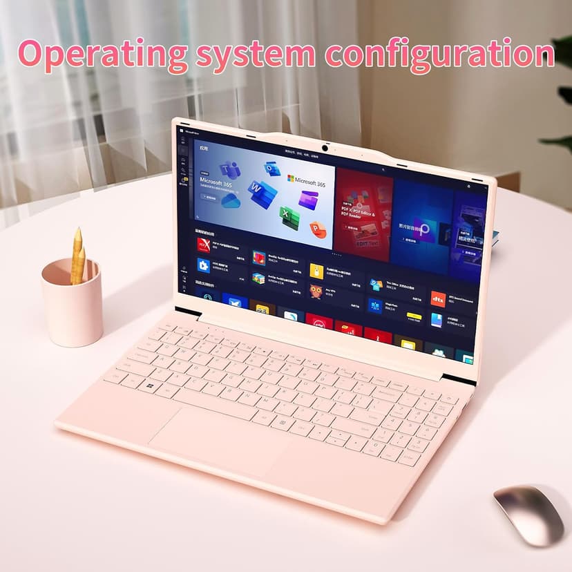 14.1" FHD Light Pink Laptops Business & Student Laptop Computer, 4-Core 2.9GHz N5095, 8GB RAM 512GB SSD Numeric Keypad, Standard HDMI Lightweight & Slim Portable, Win11 Pro, 2 Year Warranty
