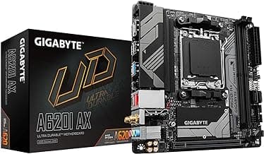 GIGABYTE A620I AX (AM5/ LGA 1718/ AMD/ A620/ Mini-ITX/ 5-Year Warranty/ DDR5/ Single M.2/ PCIe 4.0/ USB 3.2 Gen1 Type-C/Realtek Wi-Fi 6E/ Realtek 2.5GbE/ Q-Flash Plus/PCIe EZ-Latch/Motherboard)