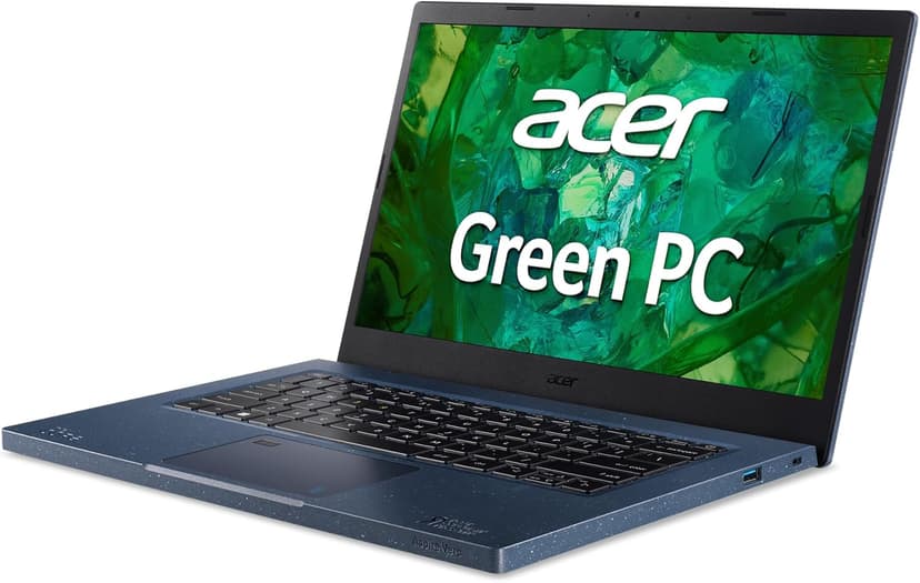 Acer Aspire Vero AV14-52P-55N4 Intel Evo Green PC | 14" FHD IPS 100% sRGB Display | Intel Core i5-1335U | Intel Iris Xe Graphics | 8GB LPDDR4X | 512GB Gen 4 SSD | Killer Wi-Fi 6E | PCR Materials