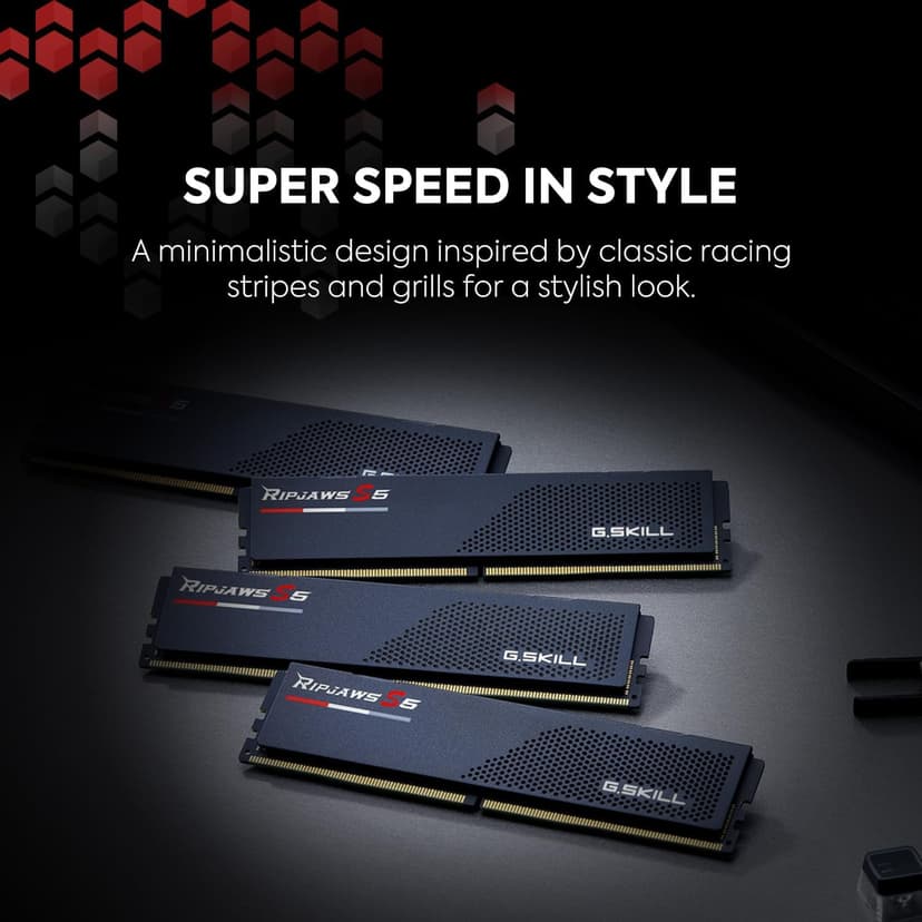 G.SKILL Ripjaws S5 Series (Intel XMP 3.0) DDR5 RAM 64GB (2x32GB) 5600MT/s CL30-36-36-89 1.25V Desktop Computer Memory UDIMM - Matte Black (F5-5600J3036D32GA2-RS5K)