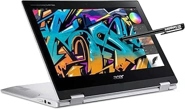 acer Spin 311-2H 11.6" 2-in-1 Touchscreen Chromebook (Intel 4-Core Celeron N4000, 64GB eMMC, 4GB RAM, Stylus, Webcam, IPS) Flip Convertible Home & Education Laptop, IST Computers Pen, Chrome OS