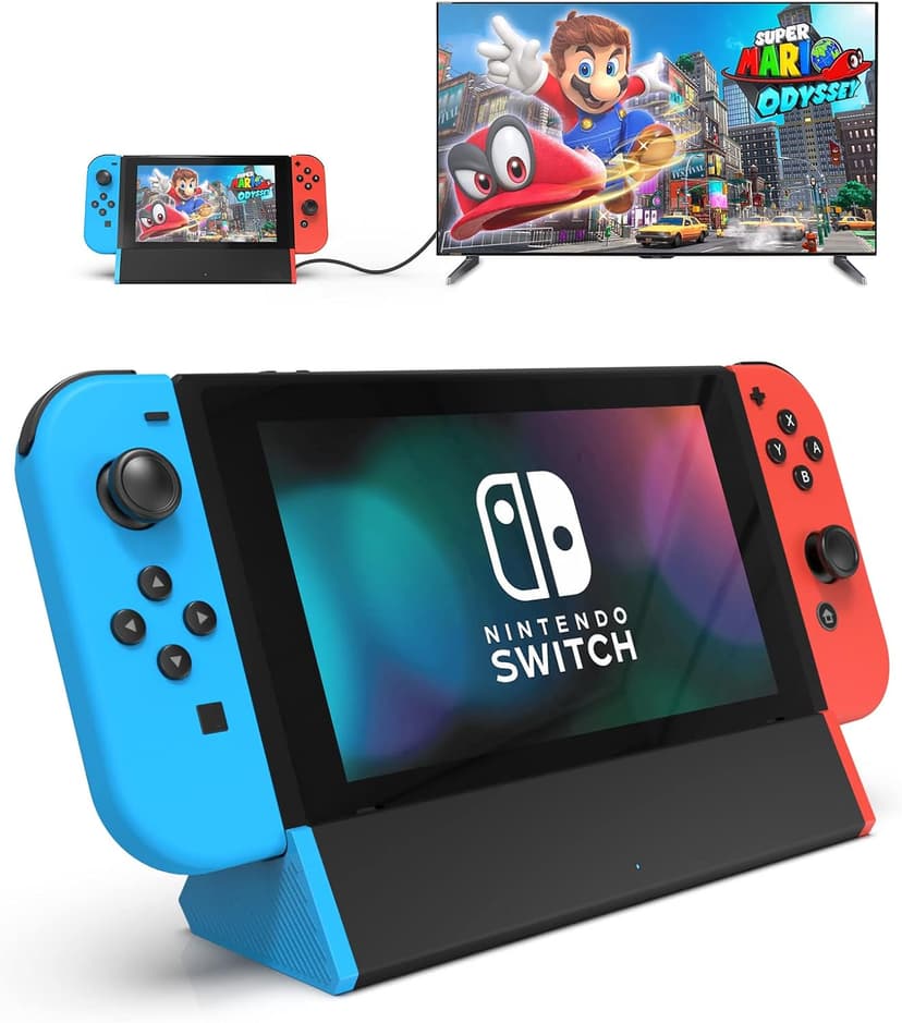 SIWIQU TV Dock Station for Nintendo Switch/Switch OLED, Portable TV Docking Station Replacement with 4K HDMI Adapter/Type C Port/USB Port for Official Nintendo Switch (for Switch/OLED)