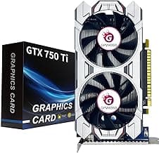 GTX 750Ti 4GB Graphics Card GDDR5 128bit Direct X12 640SP Gaming Video Card, PCI Express 3.0x16 Interface, HDMI, DVI-D, VGA, Dual Fan, Low Power GPU for Working Gaming