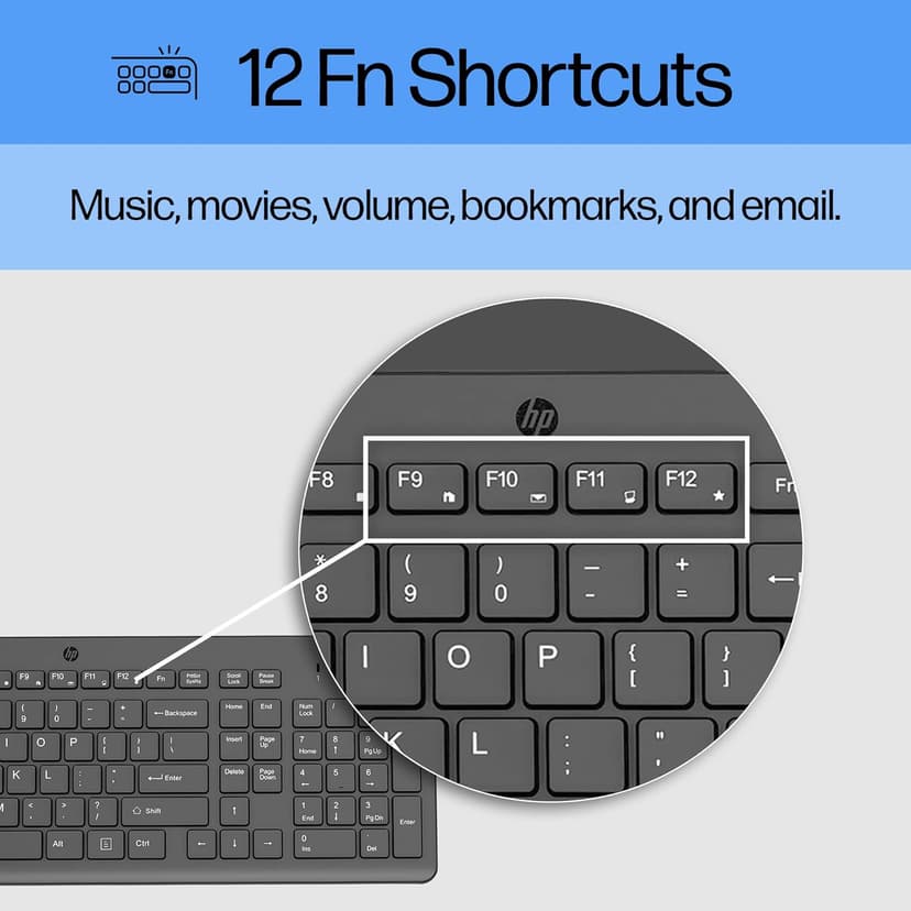 HP 150 Wired Keyboard with Numeric Keypad - Silent-Touch Chiclet Keyboard - Ergonomic, Comfortable - USB Plug-and-Connectivity, LED Indicators (664R5AA, Black)