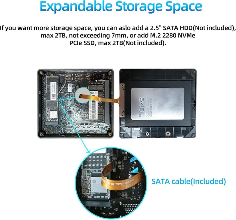 Mini PC, Intel 12th Alder Lake N100 (up to 3.4GHz), 16GB DDR4 RAM 512GB M.2 SSD Dual LAN, Mini Desktop Computers Windows 11, 4K Triple Display, Type-C, WiFi 6, BT 5.2, Micro PC for Home Office