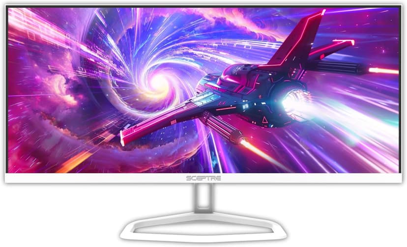 Sceptre IPS 30-inch Gaming Monitor 2560 x 1080 DisplayPort x2 HDMI x2 up to 210Hz 1ms Ultra Wide/Slim Build-in Speakers, Tesla-White 2025 (E305B-FU200TW)