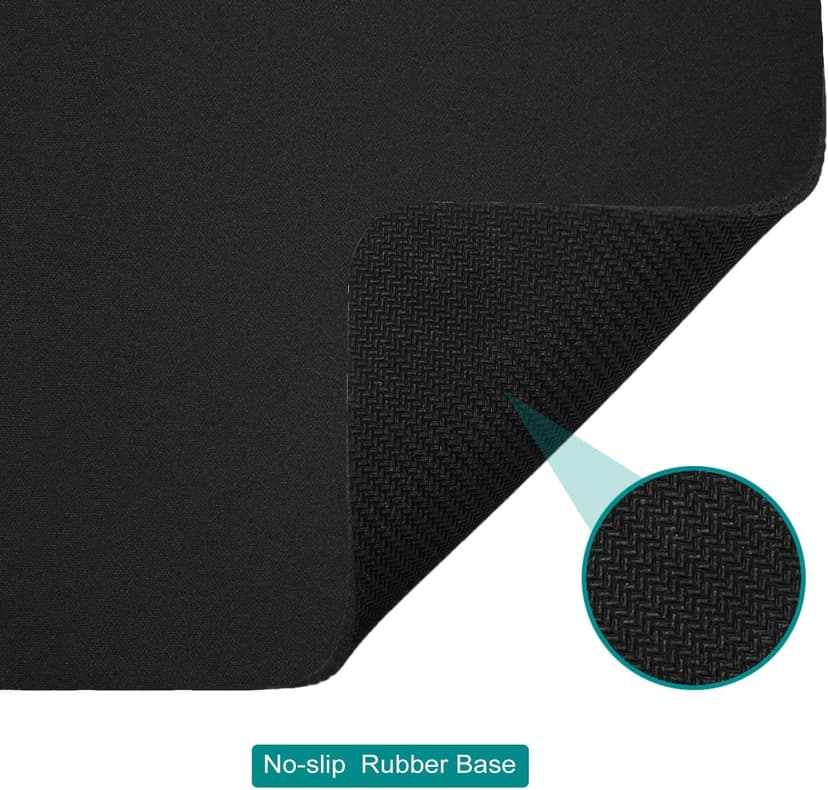 5 Pack Small Mouse Pad with Waterproof Surface, Basic Computer Mousepad for Desk, Compact Size 8.5 x 7 Inches, Non-Slip Rubber Base, Black