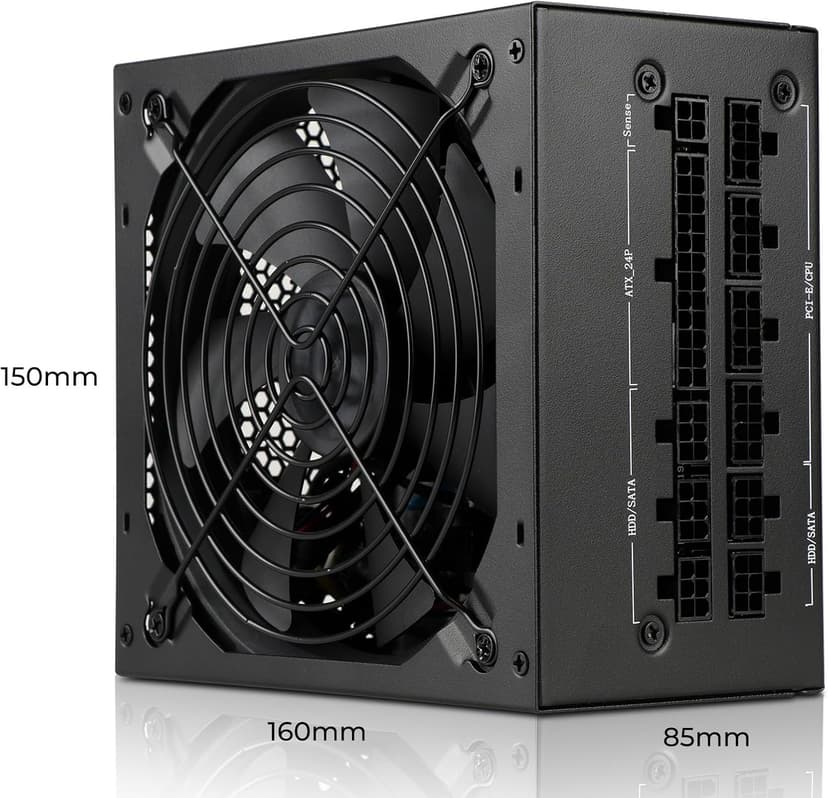 850W Power Supply Fully Modular 80 Plus Gold PSU 100-240V Active PFC Gaming PSU Computer Power Supplies for Desktop PC Server
