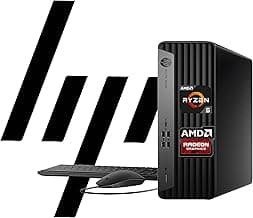 HP ElietDesk 805 G9 SFF Business Desktop Computer, AMD Ryzen 5 8500G, 32GB DDR5, 1TB PCIe SSD, Radeon 740M Graphics, Dual 4K Display Support, USB-C, HDMI, RJ-45, Wi-Fi, Wired KB & Mouse, Win11 Pro