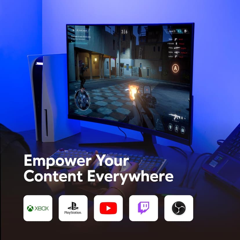 AVerMedia 4K60 Capture Card with HDMI 2.1, Low Latency, 4K144/4K120 Passthrough, Game Capture Device for PS5, PS5 Pro, Xbox, Switch, Streaming on Twitch, OBS on Mac & PC, GC553G2 Live Gamer Ultra 2.1