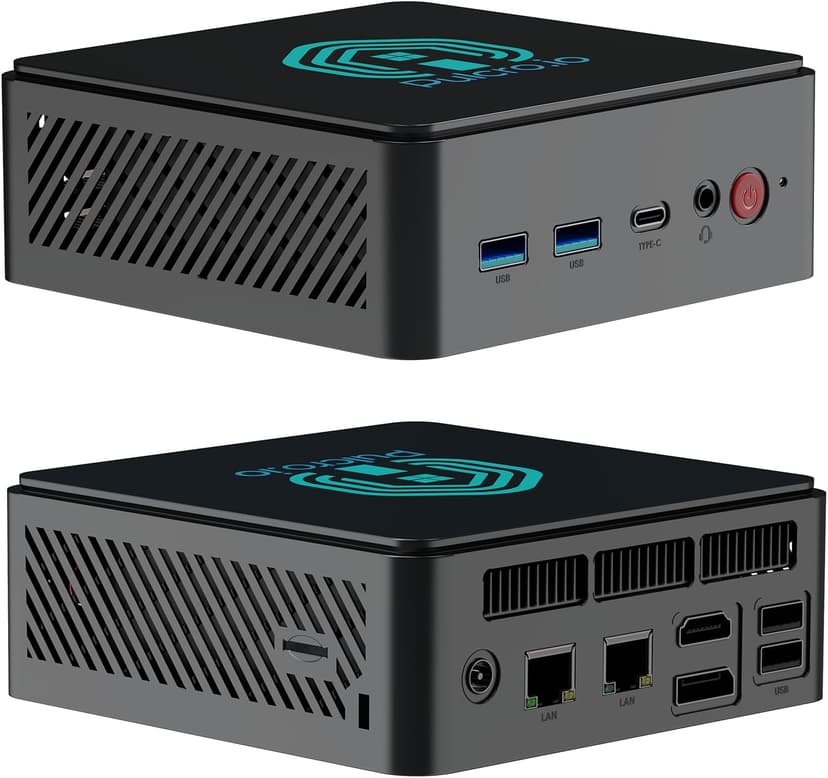 No OS | Pulcro TK Two Mini PC | N100 CPU, 16GB DDR4 RAM, 256GB M2 SSD, 4K HDMI+DisplayPort+USB Support, 4X USB, 2.5Gbps Ethernet, WiFi, BT