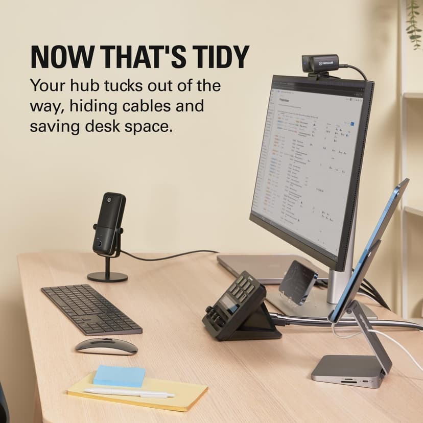 Elgato USB Hub – For Stream Deck +, 2 USB-C Ports/2 USB-A Ports, Power Delivery, SD/microSD Card Reader – USB-C, Mac/PC, Stream Deck & Power Supply Not Included