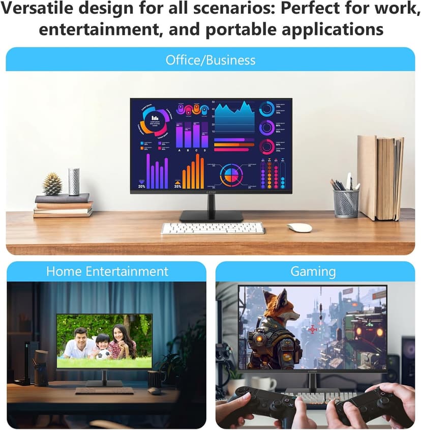 4K Monitor, Z-Edge 28 inch IPS Monitor, UHD 3840x2160 IPS Computer Monitor, 300 cd/m², 144Hz Refresh Rate, 1ms MPRT Response Time, U28I4K Ultra-Thin Bezel
