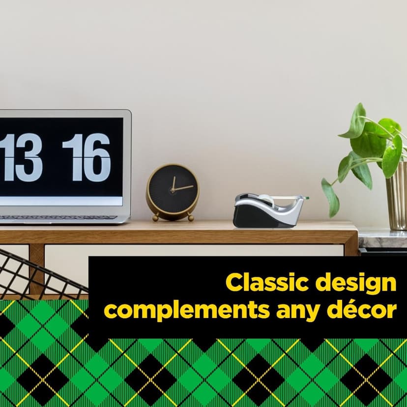 Scotch Desktop Tape Dispenser, Silvertech Two-Tone (C60-ST)