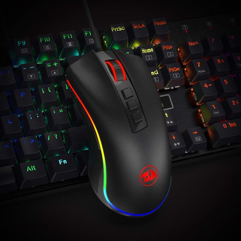 Redragon M711 Cobra Gaming Mouse with 16.8 Million RGB Color Backlit, 10,000 DPI Adjustable, Comfortable Grip, 7 Programmable Buttons