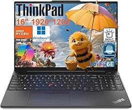 Lenovo ThinkPad E16 Gen 2 Business Laptop Computer, AMD 8-Core Ryzen 7 7735HS (Beat i7-1355U), 64GB DDR5 RAM, 1TB PCIe SSD, 16" FHD+, WiFi 6E, Backlit KB, Fingerprint Reader, Windows 11 Pro, vent-hear