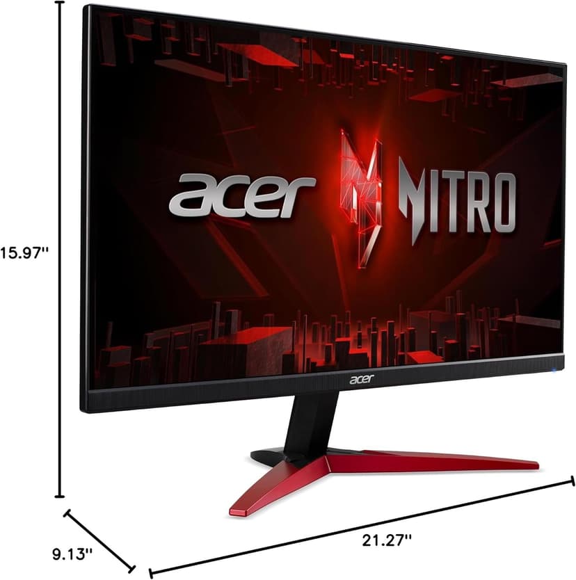 Acer Nitro 23.8" Full HD 1920 x 1080 PC Gaming IPS Monitor | AMD FreeSync Premium | 180Hz Refresh | Up to 0.5ms | HDR10 Support | 99% sRGB | 1 x Display Port 1.2 & 2 x HDMI 2.0 | KG241Y M3biip