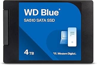 Western Digital 4TB WD Blue SA510 SATA Internal Solid State Drive SSD - SATA III 6 Gb/s, 2.5"/7mm, Up to 560 MB/s - WDS400T3B0A