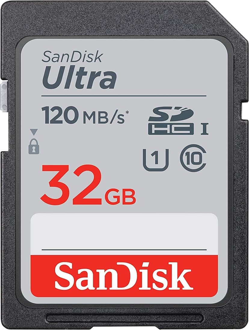 SanDisk 32GB Ultra SD Memory Card (4 Pack) SDHC UHS-I Card 120 MB/s Class 10 (SDSDUN4-032G-GN6IN) Bundle with (1) Everything But Stromboli Micro Fiber Cloth