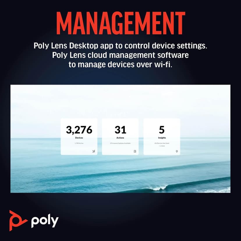 Poly Studio R30 4K Video Conferencing Bar (Plantronics) – Camera, Mic, & Speaker for Small Rooms – Automatic Camera Framing – Noise Reduction Technology – Works w/Teams, Google, Zoom –Amazon Exclusive