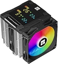 Thermalright Peerless Assassin 120 Digital ARGB Black CPU Air Cooler, Digital Screen Top Cover,6 Heatpipes Computer CPU Cooler, for AM4/AM5,Intel LGA1700/1851/1150/1151/1200, PC Cooler-Black ARGB