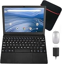 10.1Inch Laptop,Quad-Core Processor with Android 12.0 OS,2GB RAM,64GB EMMC,Built-in Camera,WiFi,USB Interface,Tpye-C Charging for Learning and Entertainment (Black 2GB+64GB)