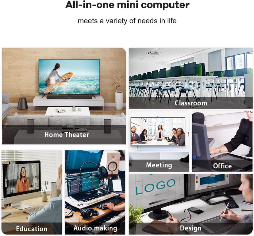 Beelink Mini PC AMD Ryzen 5 5500U (up to 4.0GHz, 6C/12T), Mini Computers 16G DDR4 RAM 500GB M.2 2280 NVME SSD, 4K Triple Display/WiFi6/BT5.2/2.5G LAN