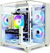 LXZ Gaming Desktop PC Core i5-13400F & Arc B580 12GB GPU, 32GB RAM, 1TB SSD - High Performance Desktop Computer for Gaming/Design (White)