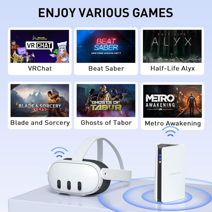 PC-VR Streaming Air Link Compatible with Meta Quest 3S/3/2 AX3000 WiFi6 VR Router, Replace Quest Link Cable, Wireless Stable and Fast (Puppis S1)