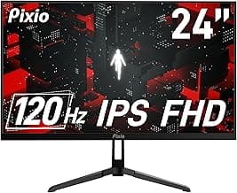 Pixio PX246 Wave 24 inch 120Hz Refresh Rate FHD 1080p Resolution IPS Panel 4ms GTG Response Time Gaming Monitor with Adaptive Sync